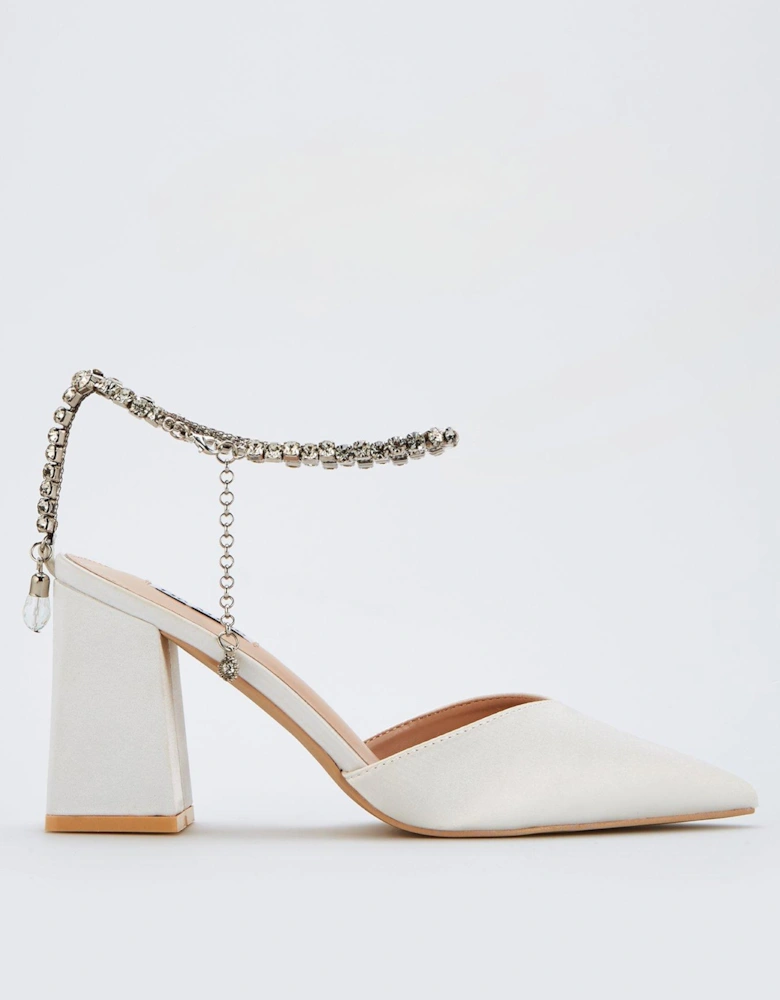 Be Mine Nella Heeled Sandals - Ivory Satin