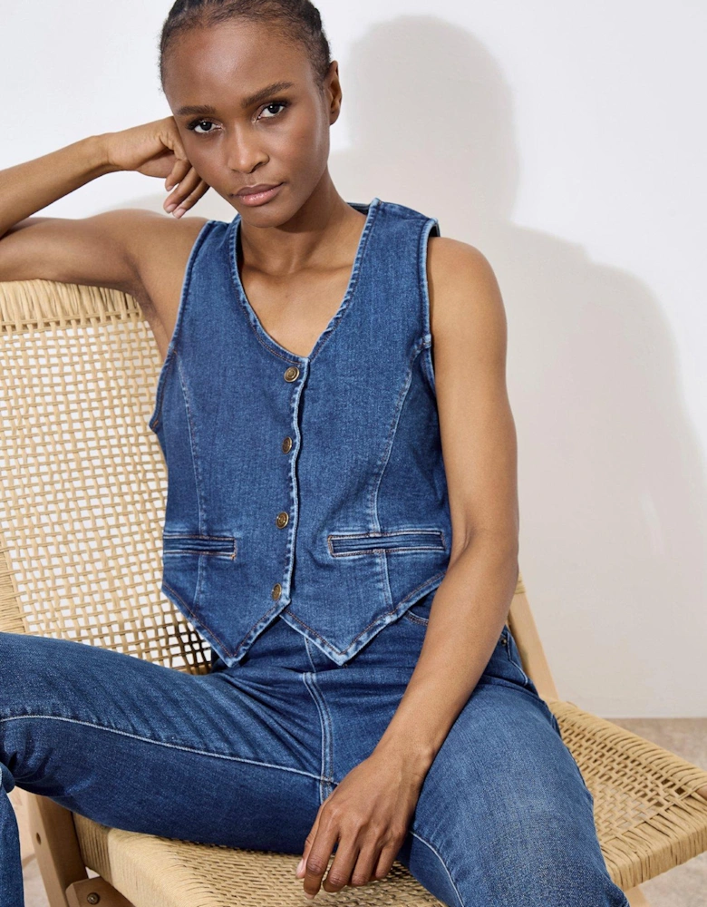 Denim Waistcoat - Blue