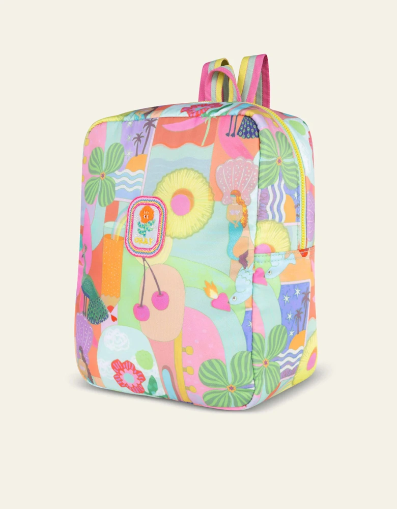 Girls Multi Print Backpack