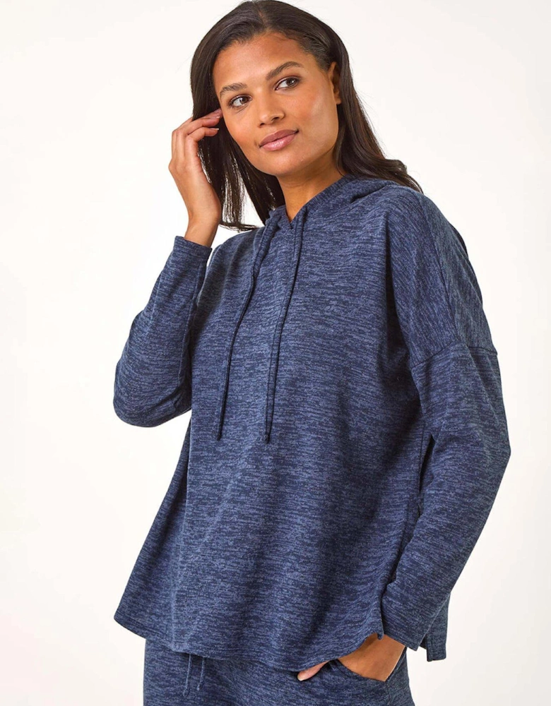 Soft Touch Drawstring Hoodie - Navy