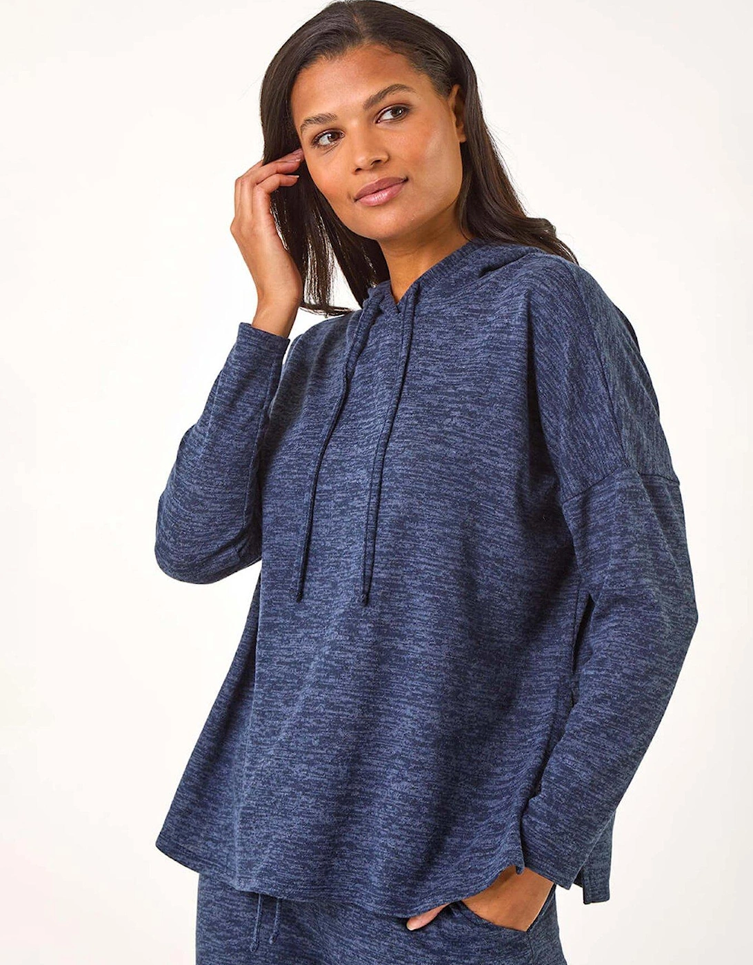 Soft Touch Drawstring Hoodie - Navy, 2 of 1