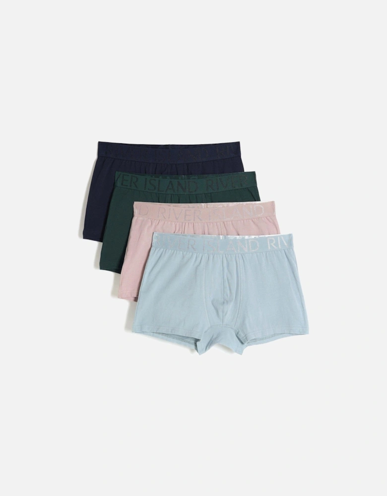 Mixed Pastel Stretch Ri Trunks 4 Pack - Multi