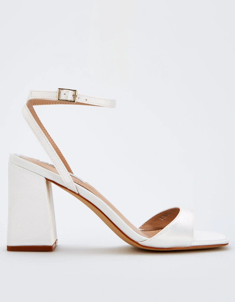 Be Mine Wink 2 Heeled Sandals - Ivory Satin