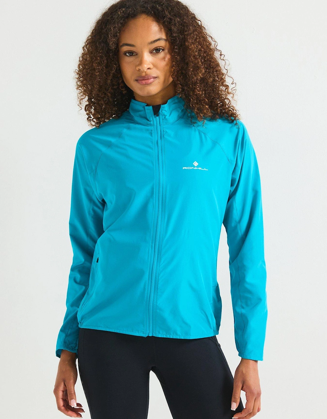 Womens Running Core Jacket - Azure/bright White, 2 of 1