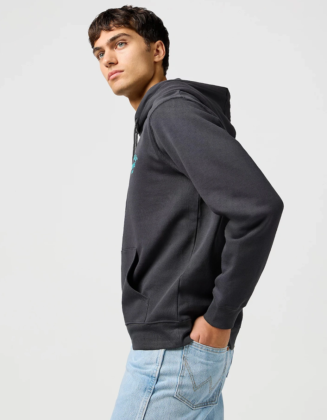 Small Logo Hoodie Faded Black