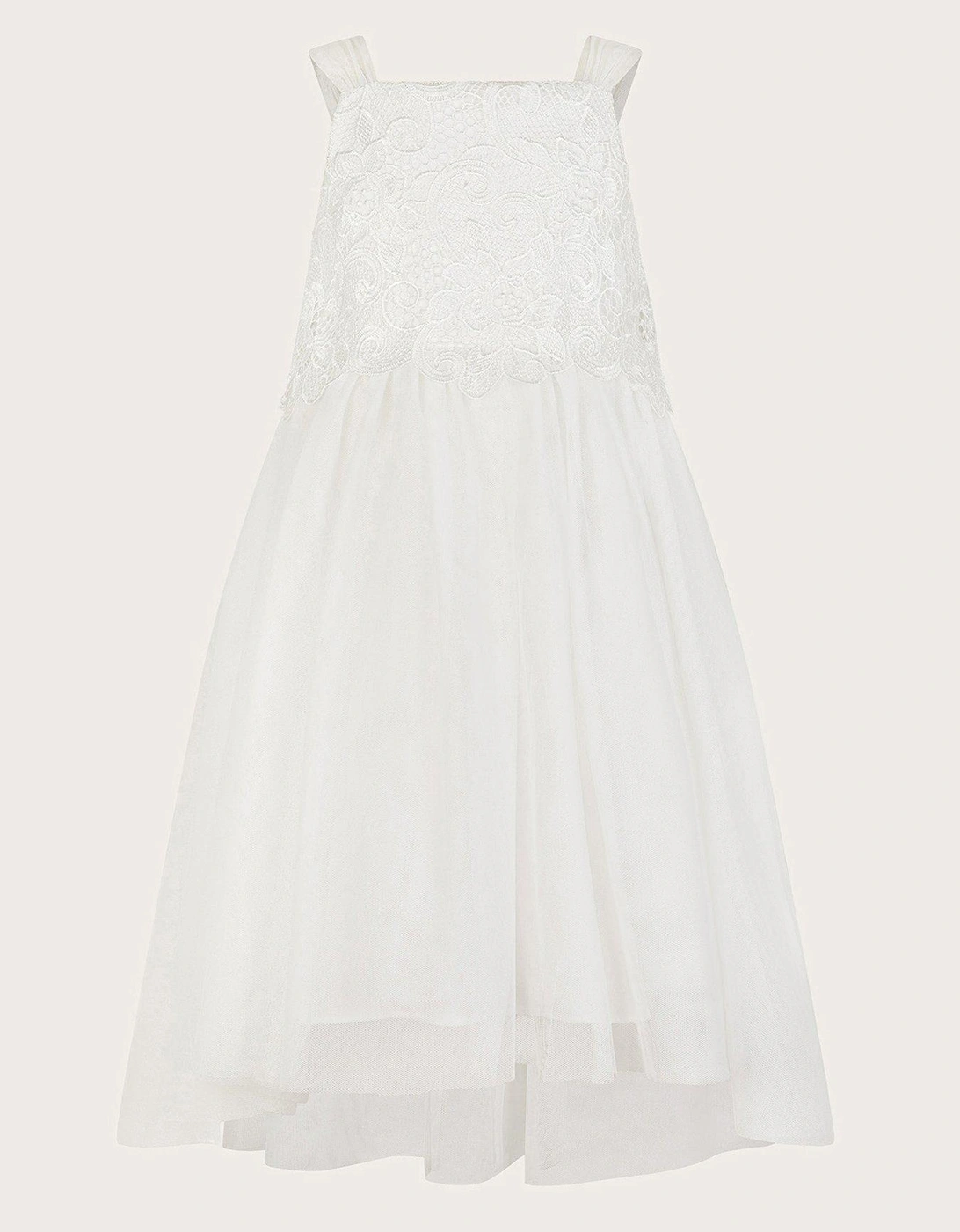 Girls Anna Strappy Lace High-low Dress - Light Cream, 2 of 1