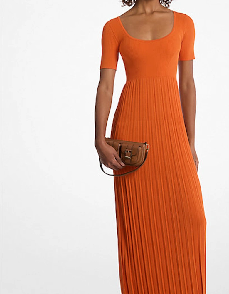 Ribbed Stretch Knit Midi Dress