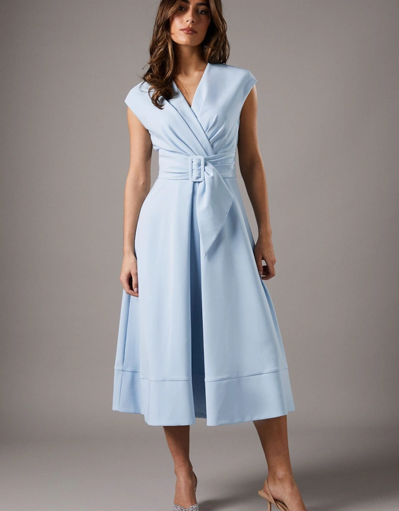 Belted Crepe Dress