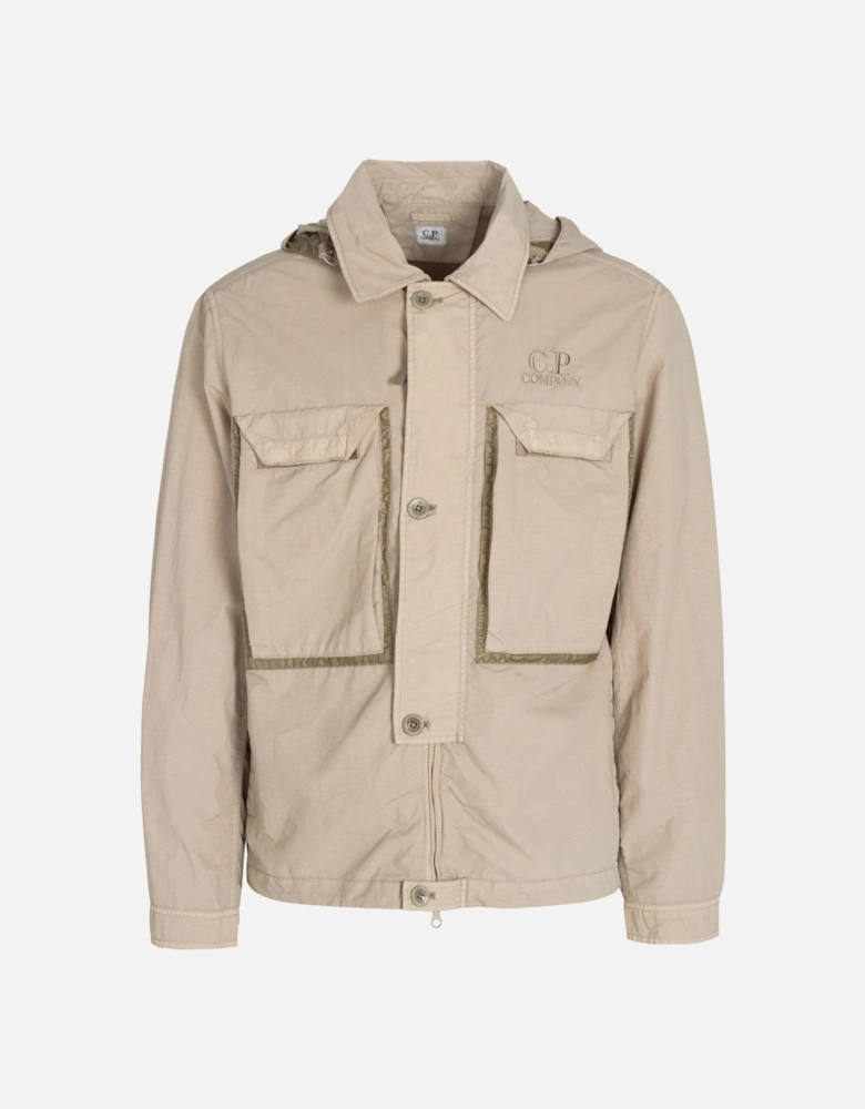 Flatt Nylon Goggle Jacket Beige