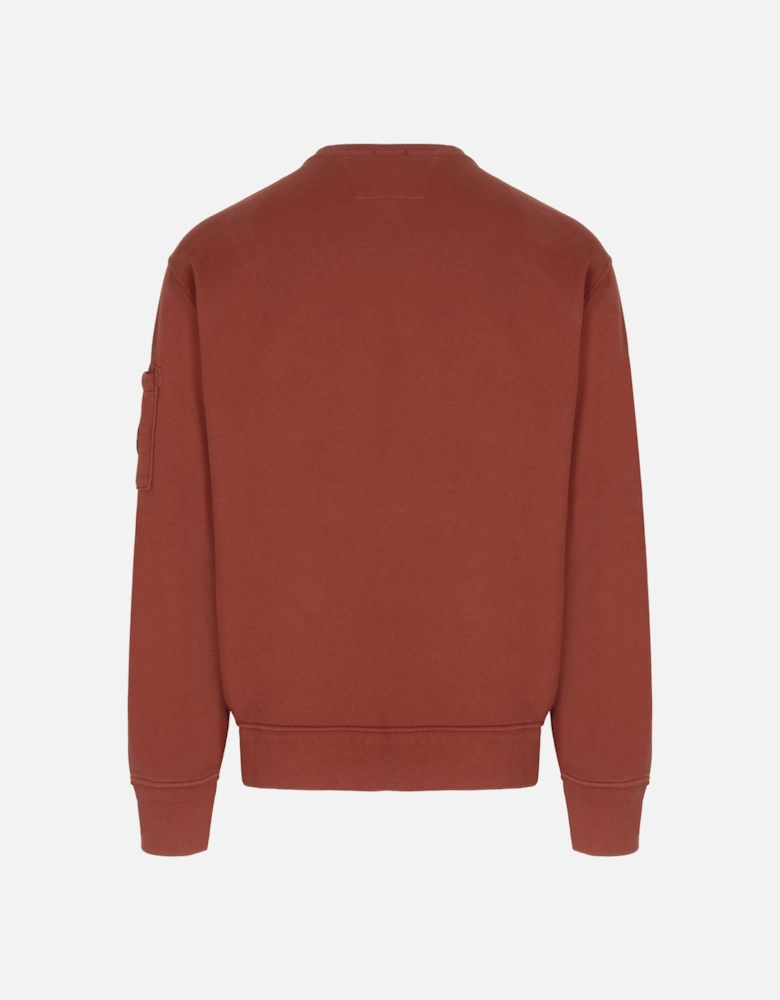 Diagonal Fleece Lens Sweatshirt Burgundy