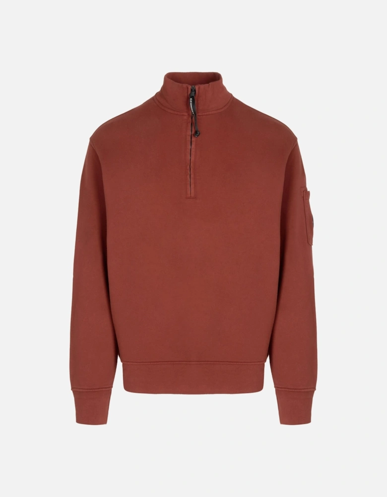 Diagonal 1/4 Zip Sweatshirt Sweatshirt Burgundy