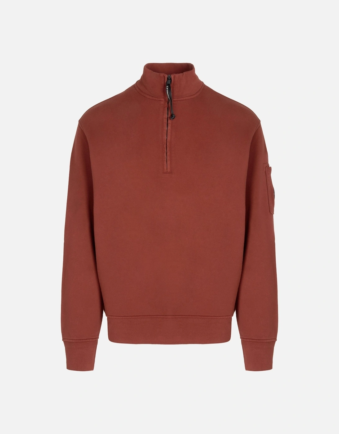 Diagonal 1/4 Zip Sweatshirt Sweatshirt Burgundy, 4 of 3