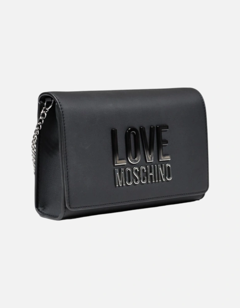 Shoulder Bag with Clip Fastening Women - Black