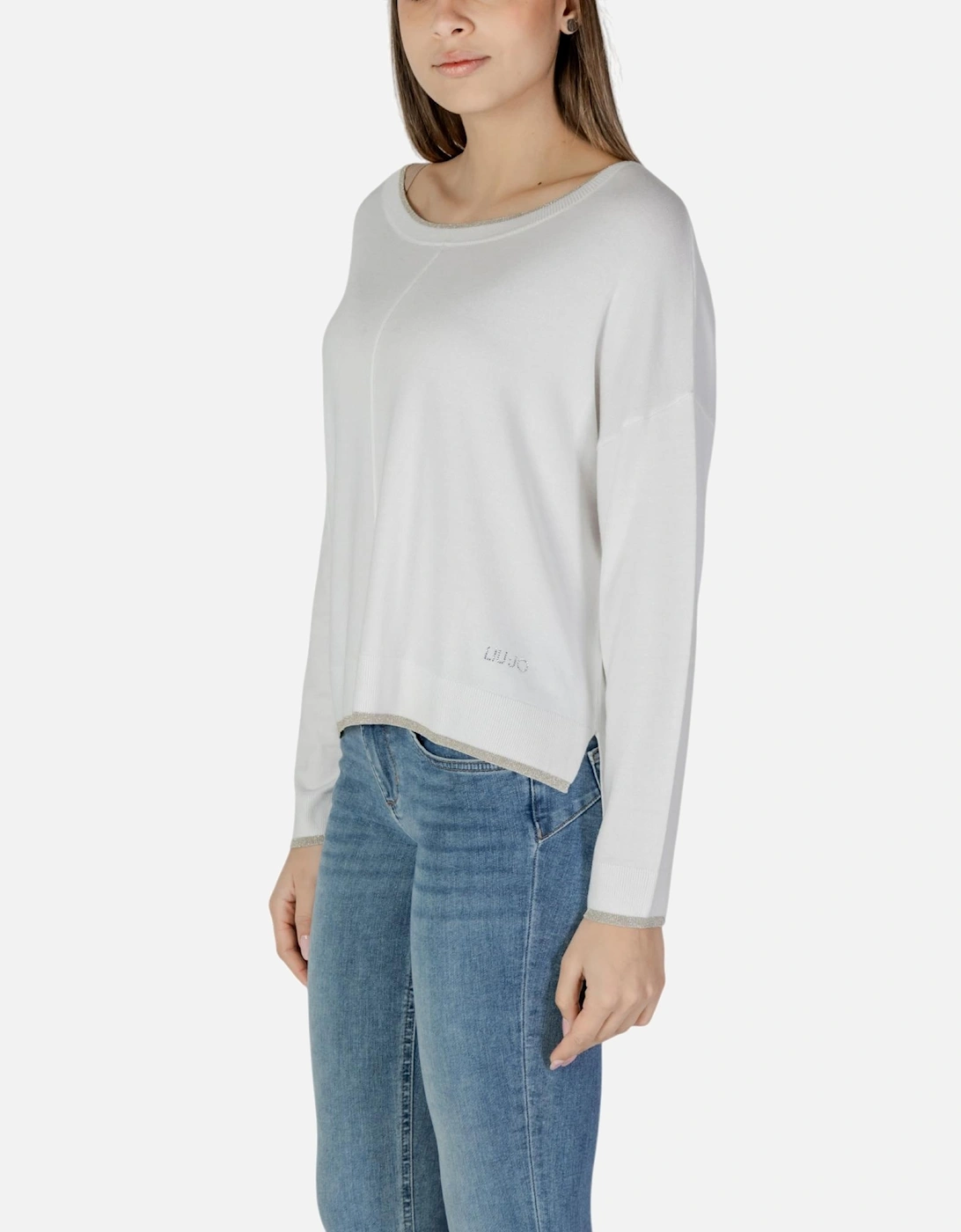 Long Sleeve Round Neck T-shirt Women - White Shirts
