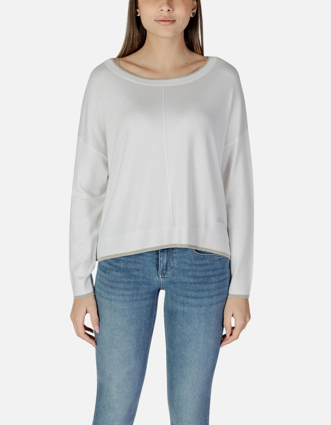 Long Sleeve Round Neck T-shirt Women - White Shirts, 4 of 3