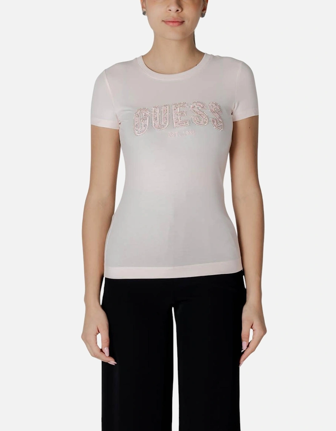 Short Sleeve Round Neck T-Shirt Women - Pink Shirts, 4 of 3