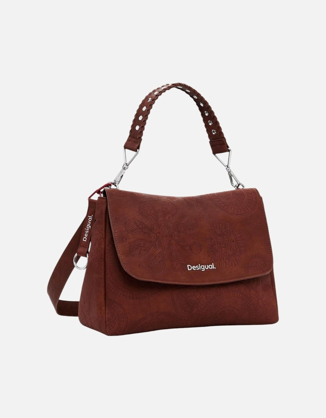 Handbag with Shoulder Strap and Clip Fastening Women - Brown Bags, 4 of 3