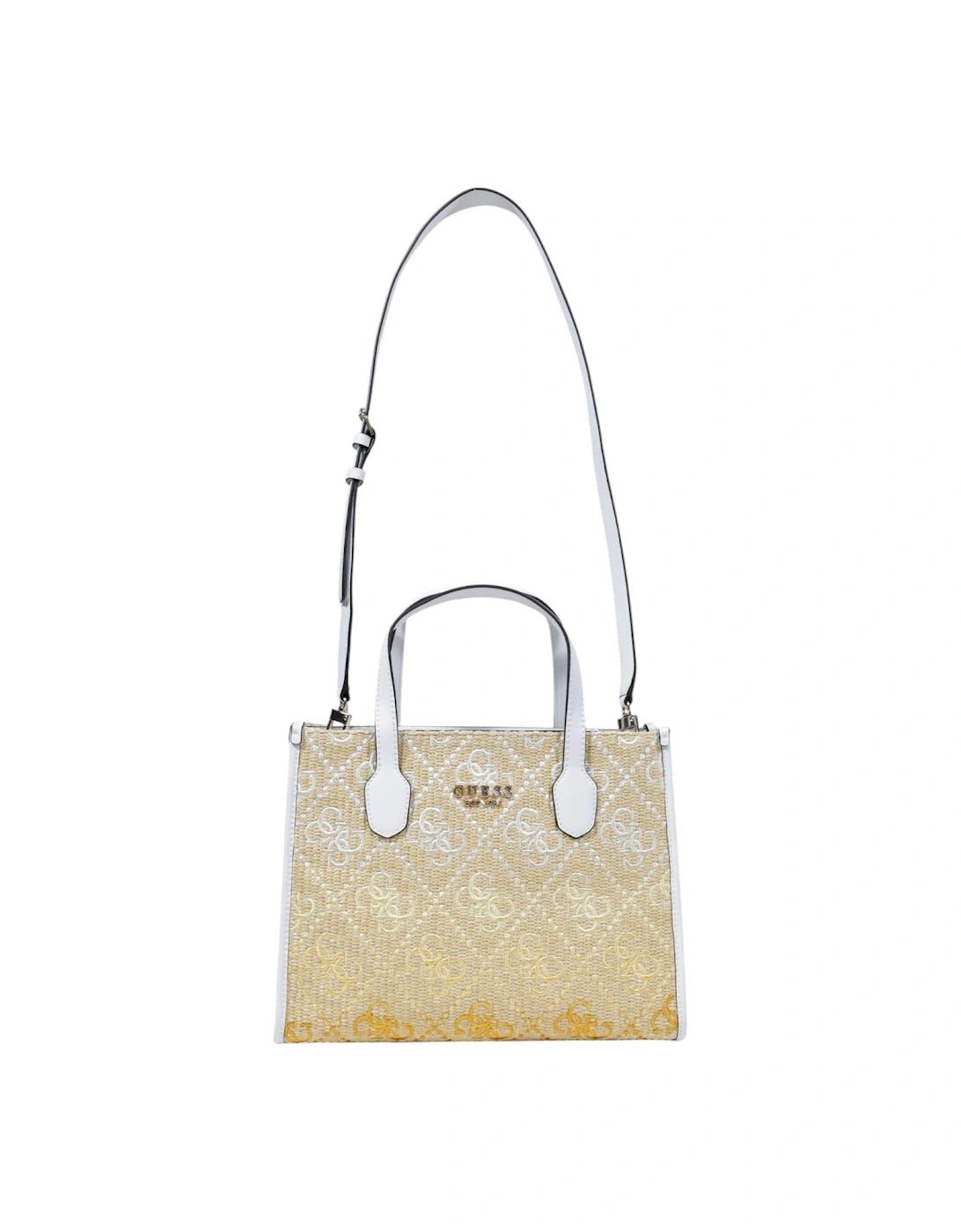 Printed Handbag with Shoulder Strap and Zip Fastening Women - White, 4 of 3