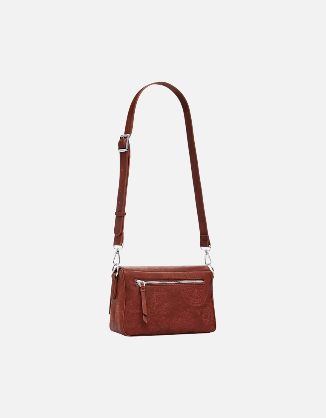 Handbag with Shoulder Strap and Clip Fastening Women - Brown Bags