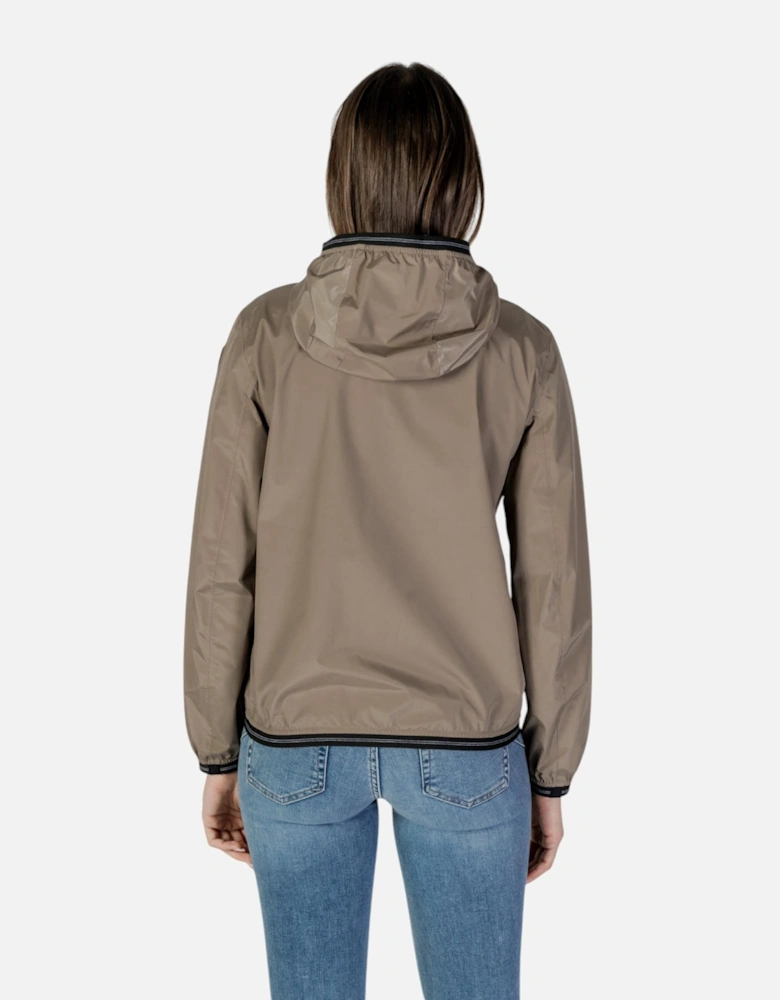 Hooded Long Sleeve Zip Jacket Women - Green