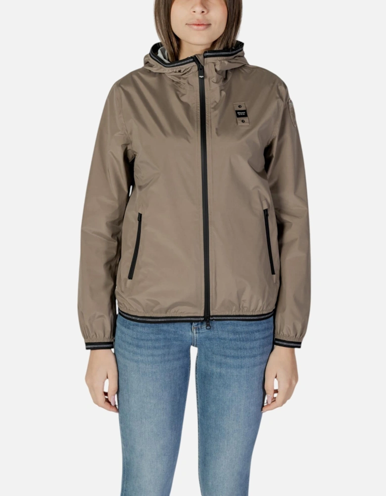 Hooded Long Sleeve Zip Jacket Women - Green