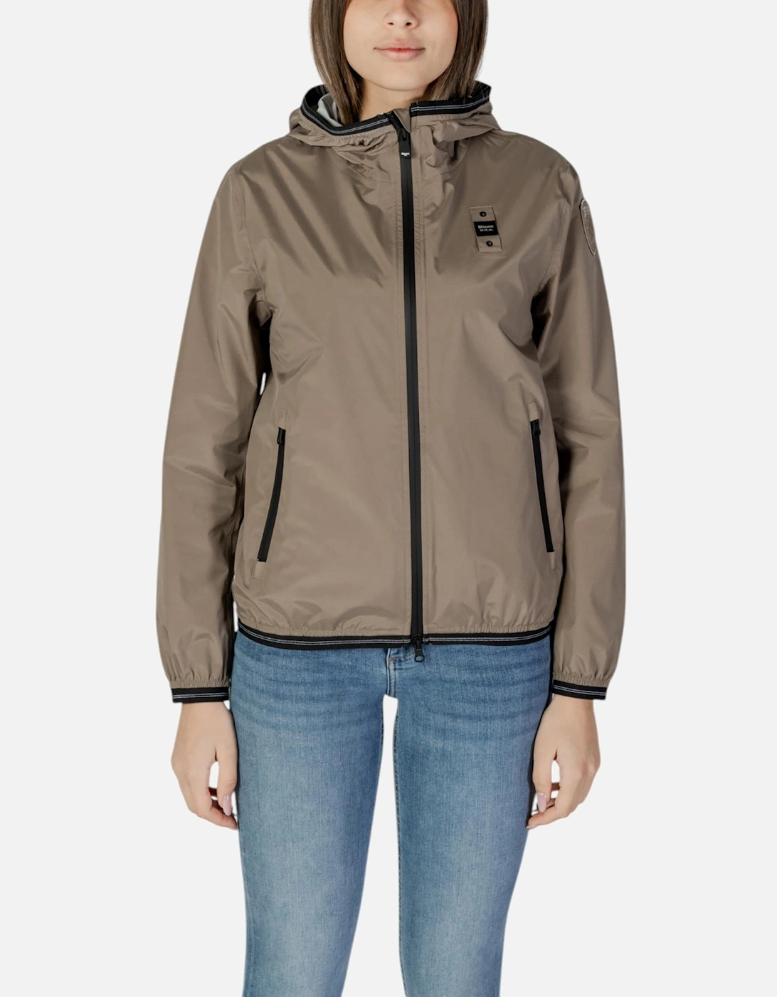 Hooded Long Sleeve Zip Jacket Women - Green, 4 of 3