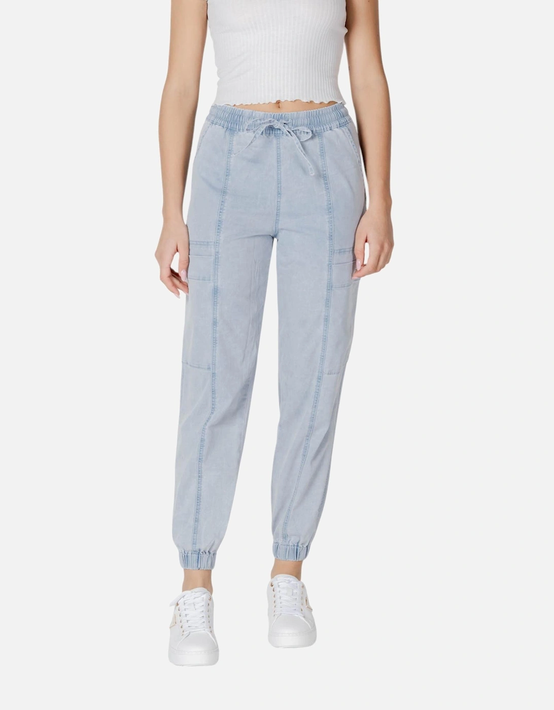 Lace-Up Jeans with Multiple Pockets Women - Light Blue, 4 of 3