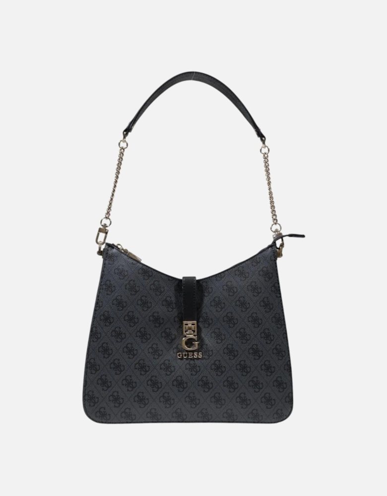 Printed Handbag with Zip Fastening Women - Grey Bags