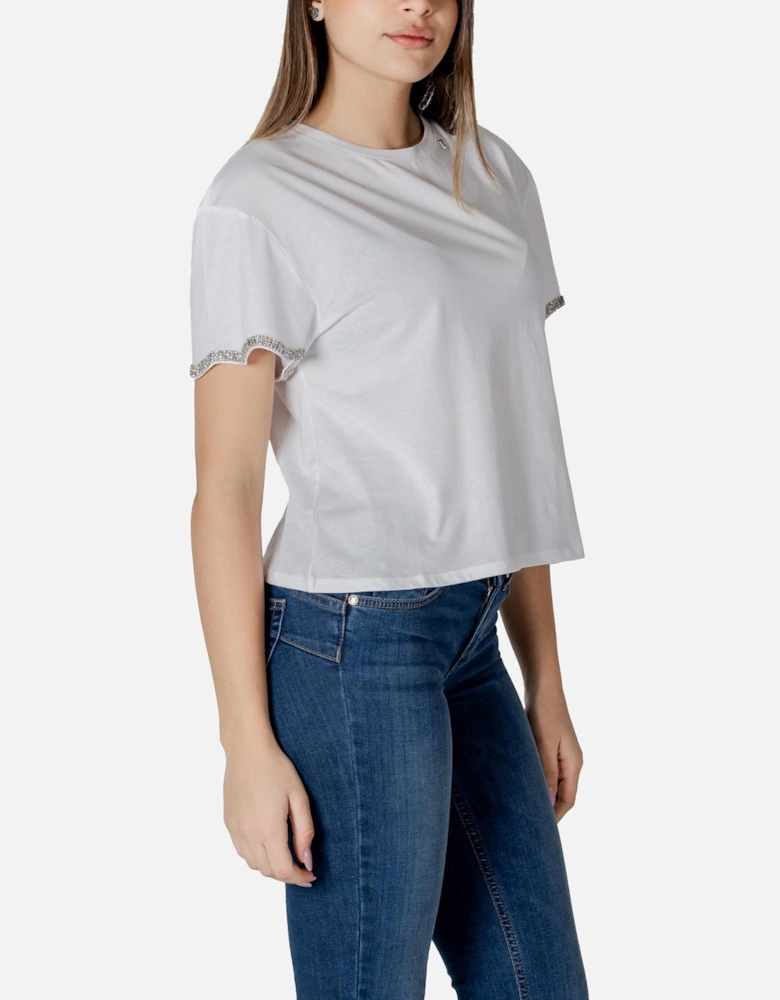 Round Neck Cotton T-Shirt Women - White Shirts