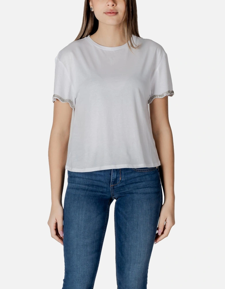 Round Neck Cotton T-Shirt Women - White Shirts