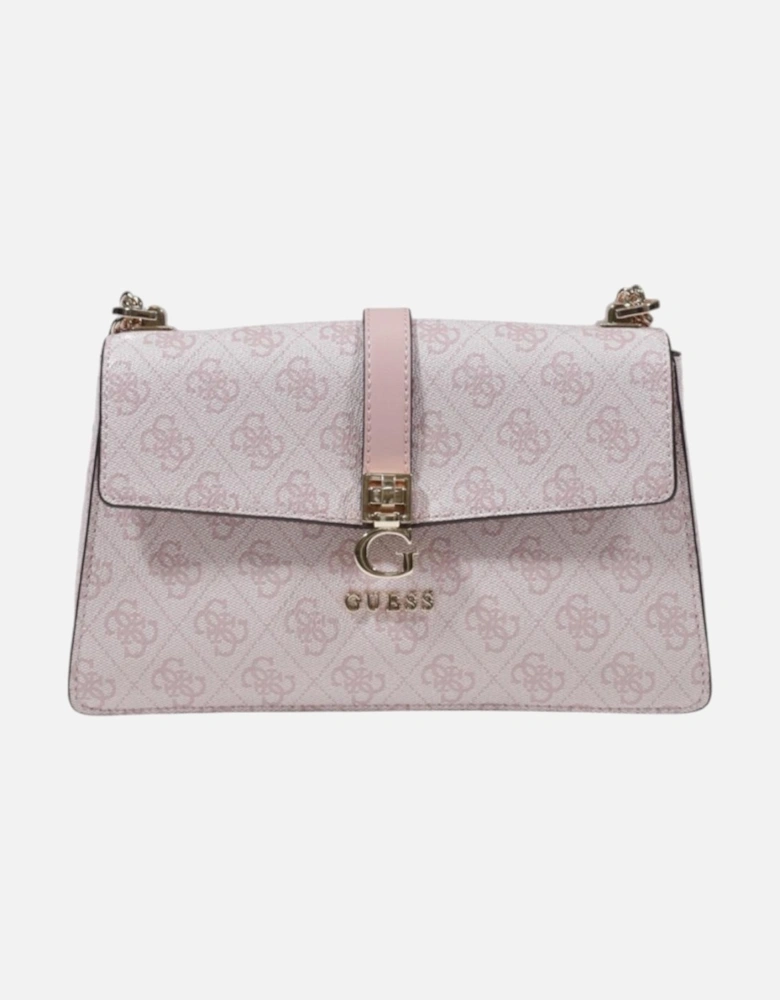 Print Shoulder Bag with Clip Fastening Women - Pink