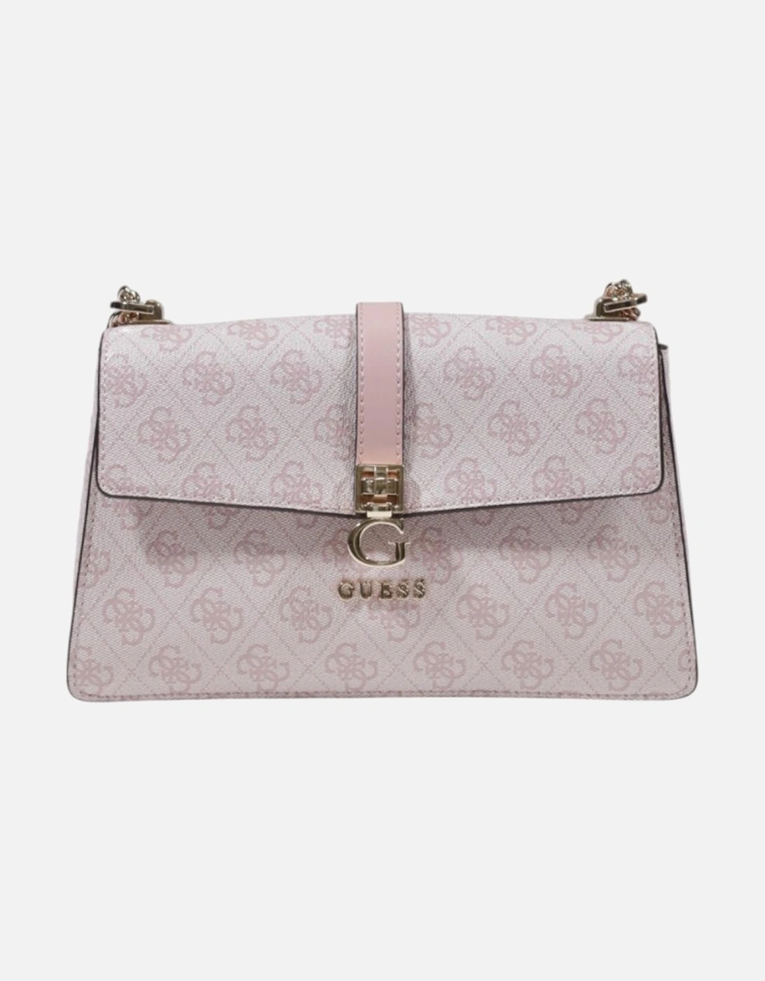 Print Shoulder Bag with Clip Fastening Women - Pink