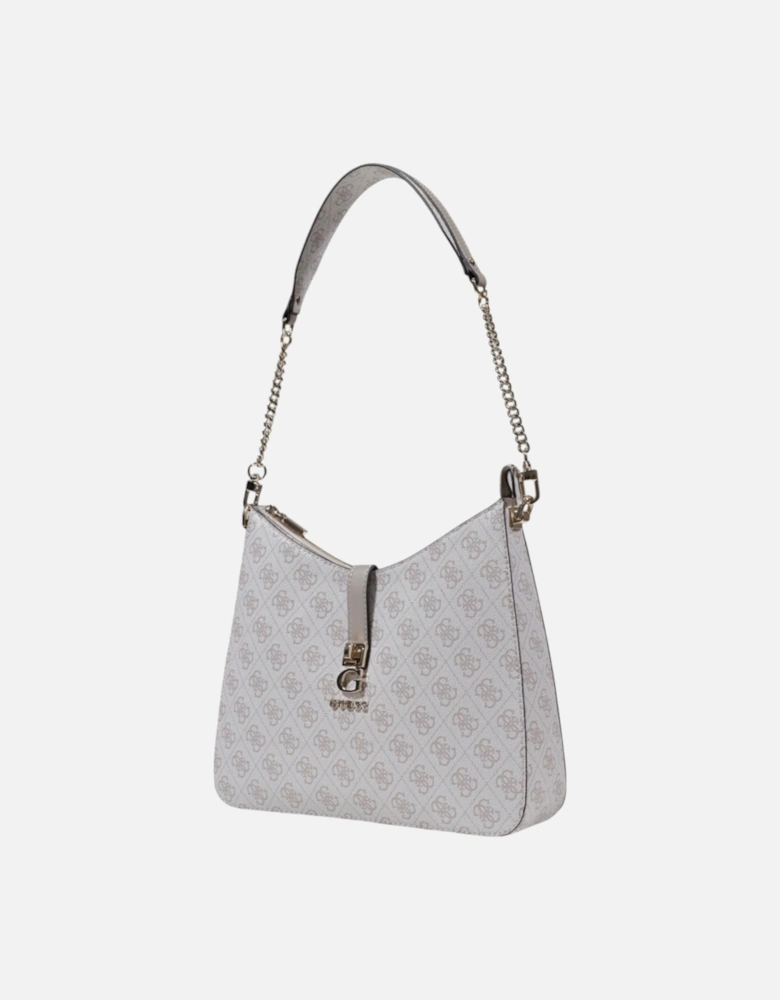 Printed Handbag with Zip Fastening Women - Grey Bags