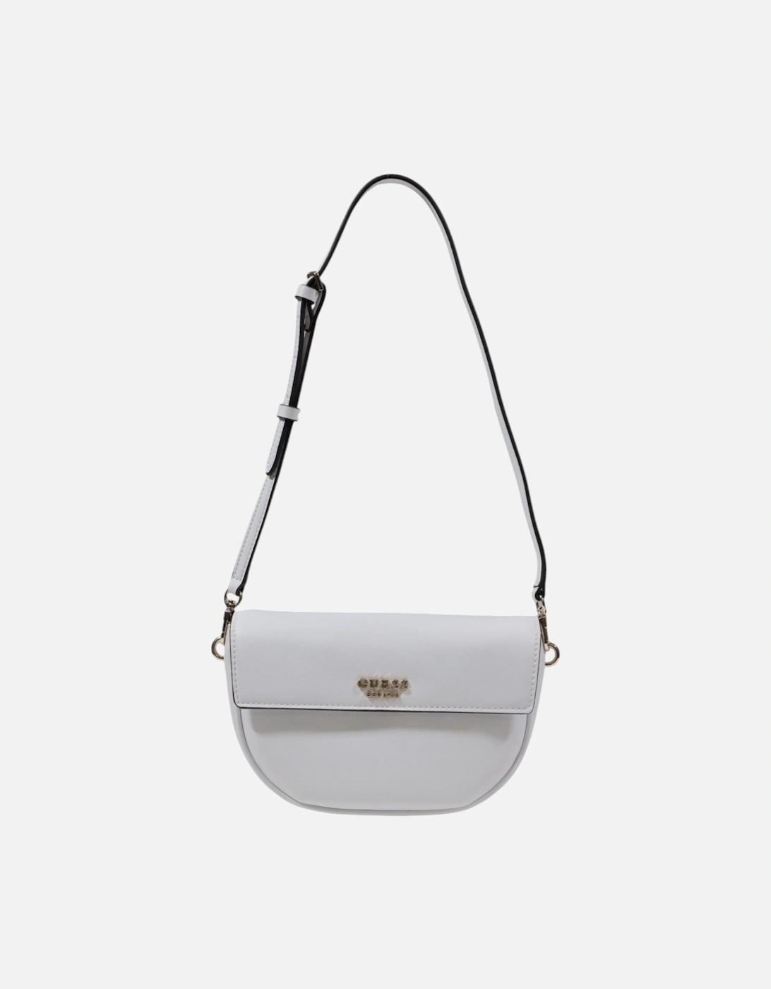 Automatic Button Shoulder Bag with Inside Pockets Women - White, 4 of 3