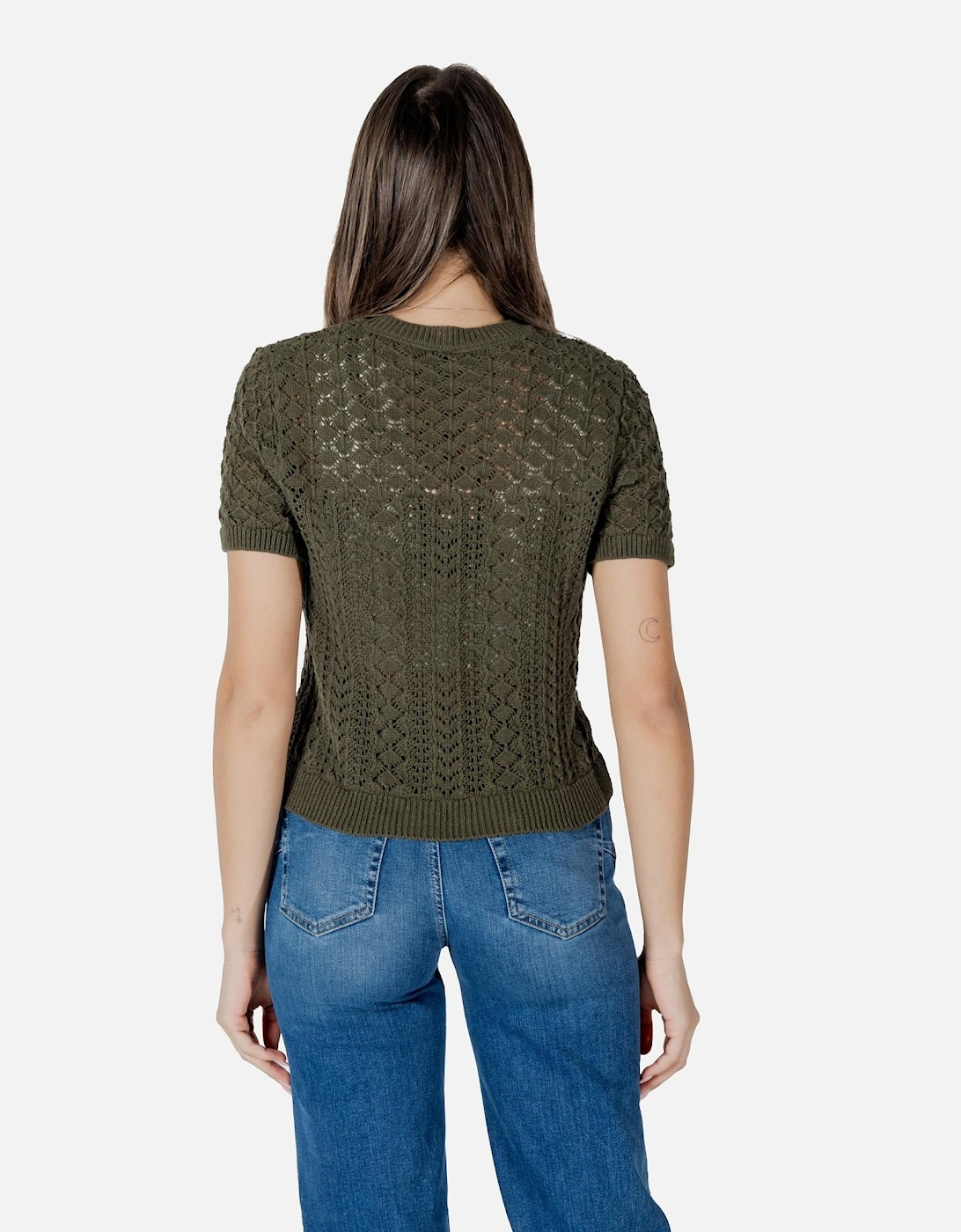Short Sleeve Round Neck T-Shirt Women - Green Shirts