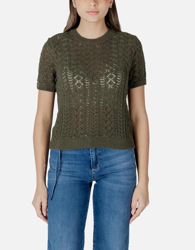 Short Sleeve Round Neck T-Shirt Women - Green Shirts