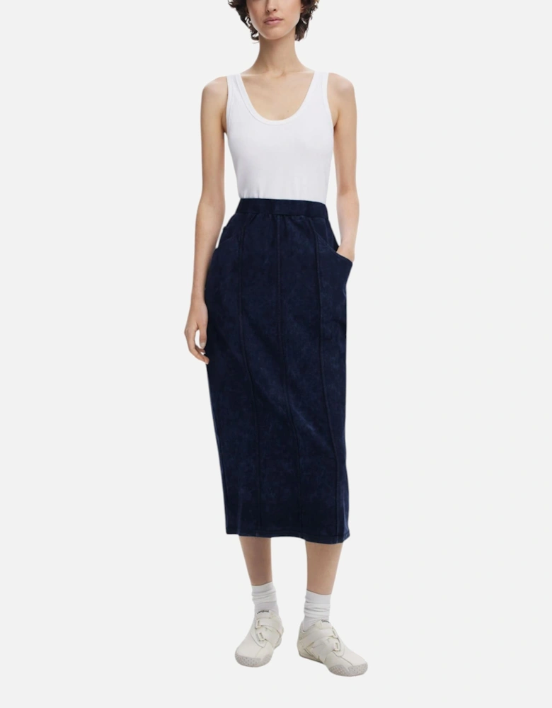 Sleeveless Round Neck Dress with Front Pockets Women - Blue Dresses