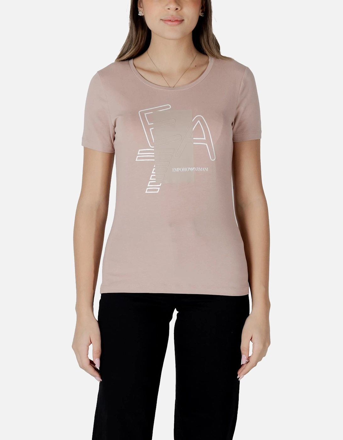 Plain Short Sleeve Round Neck T-Shirt Women - Pink Shirts, 4 of 3