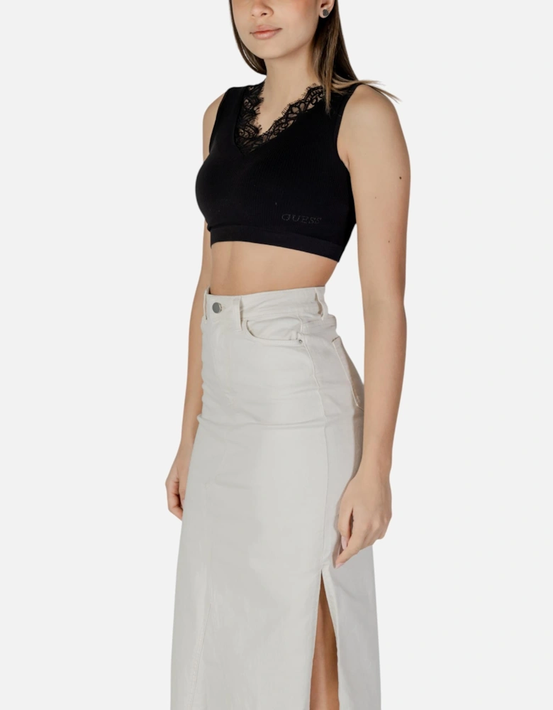 Sleeveless V-Neck Top Women - Black