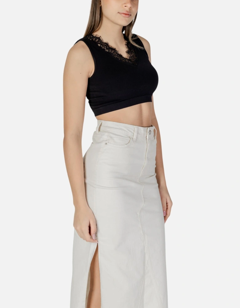 Sleeveless V-Neck Top Women - Black