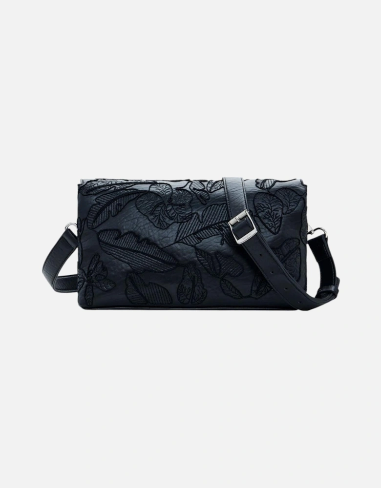 Embroidered Floral Tote Bag Women - Black