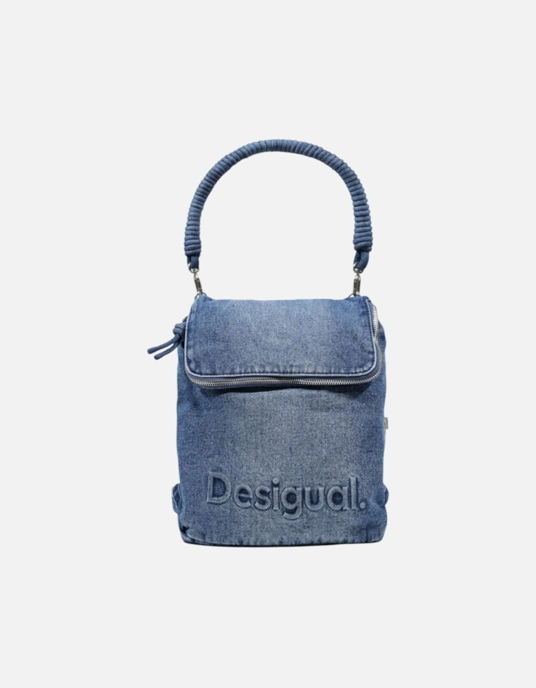 Convertible Handbag Rucksack with Zip Closure Women - Blue Bags