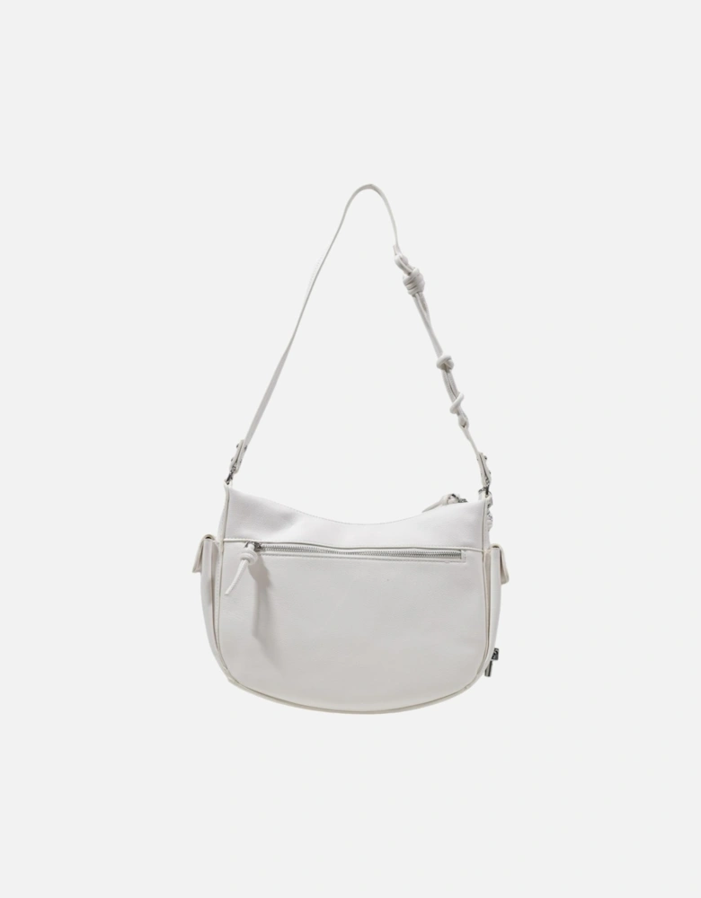 Handbag with Zip and Pockets Women - White Bags