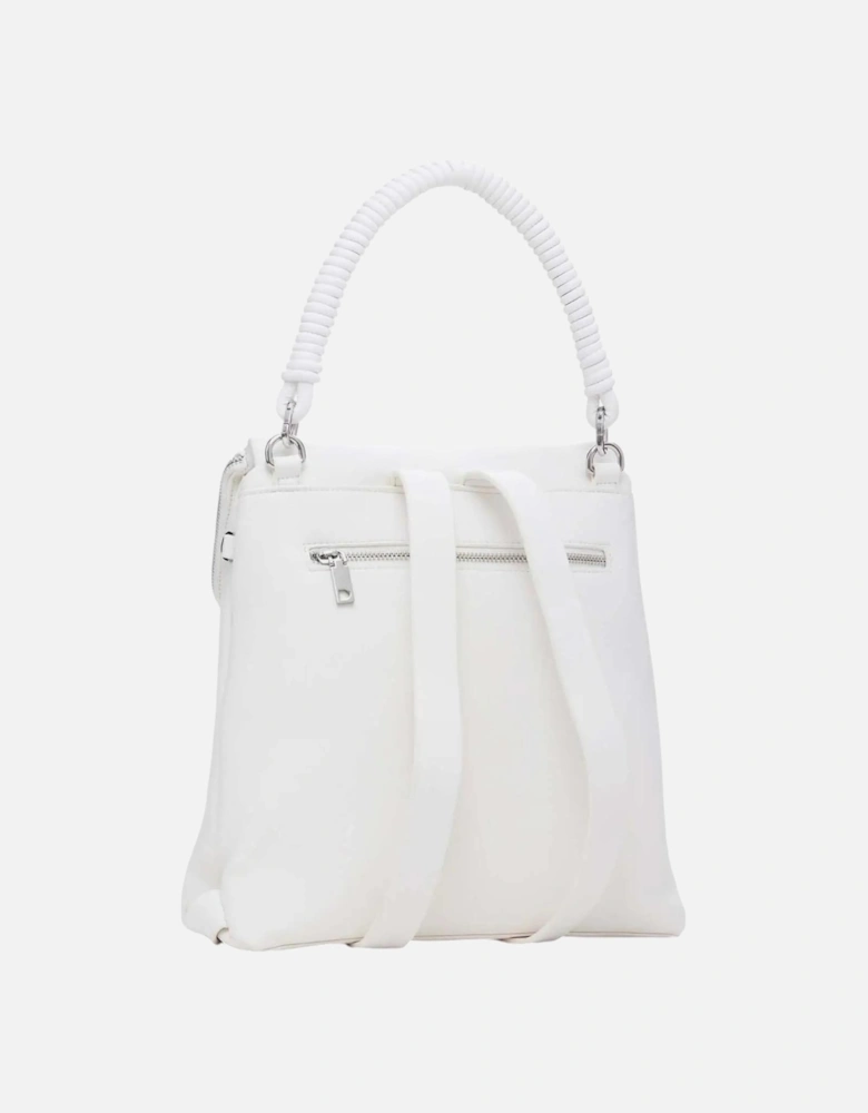 Convertible Handbag with Zip Pockets Women - White Bags