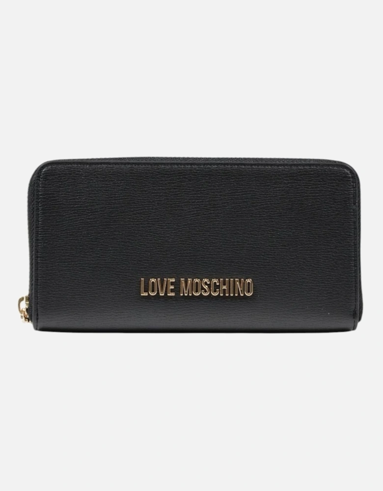 Zip-Around Wallet with Inside Pockets Women - Black