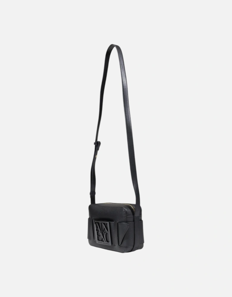 Plain Shoulder Bag with Zip Fastening Women - Black