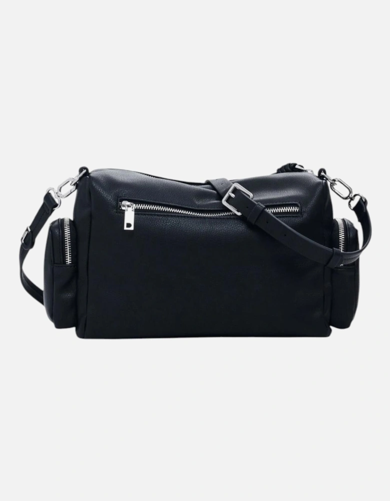 Handbag with Zip and Multiple Pockets Women - Black Bags