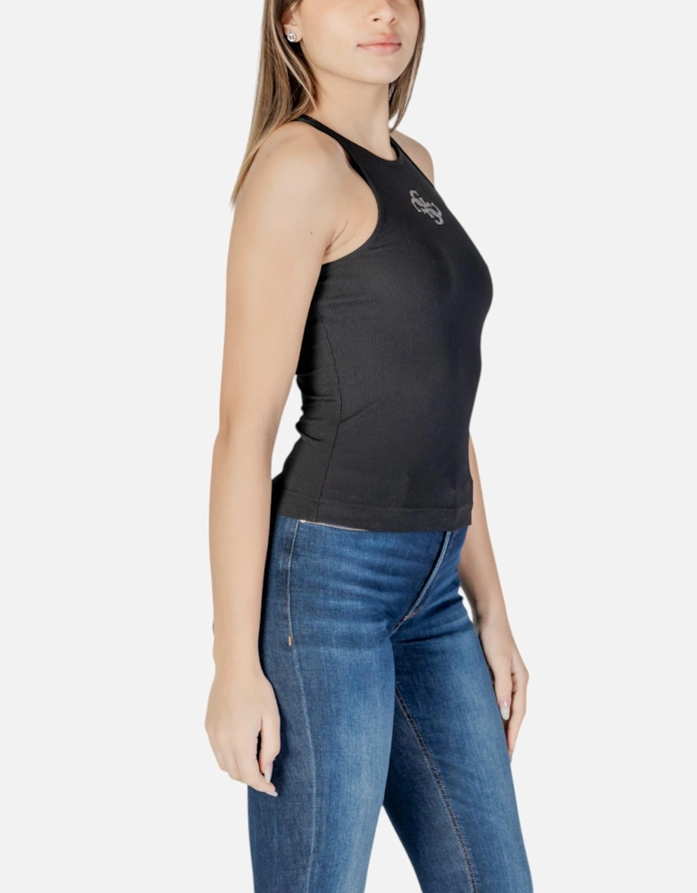 Plain Sleeveless Tank Top Women - Black