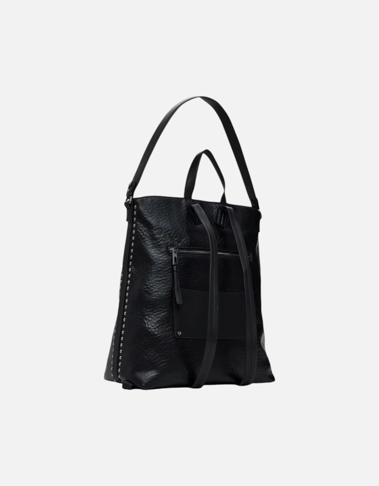 Polyurethane Structured Handbag Women - Black Bags