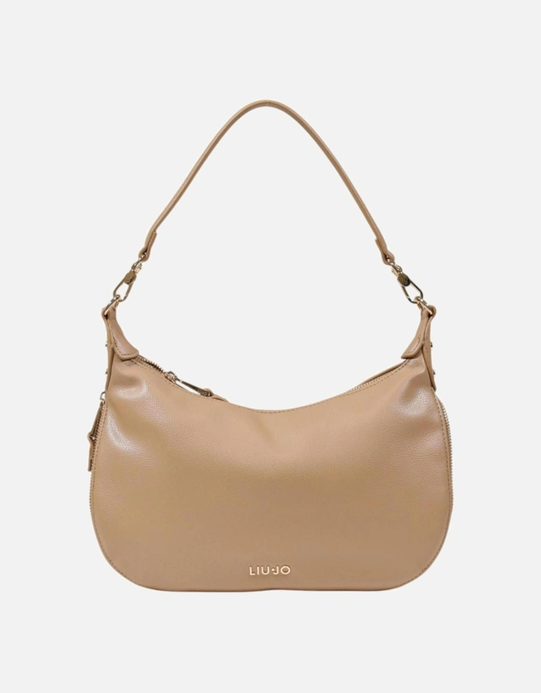 Handbag with Zip and Inside Pockets Women - Beige Bags